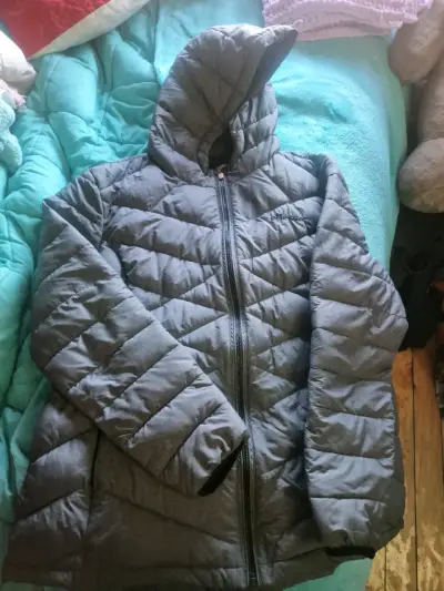 Parka gris con capucha - miniatura 1