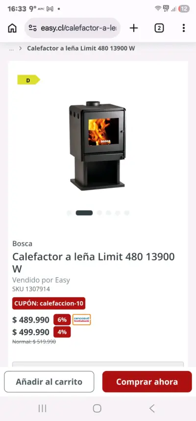 Estufa a leña en buen estado - miniatura 3