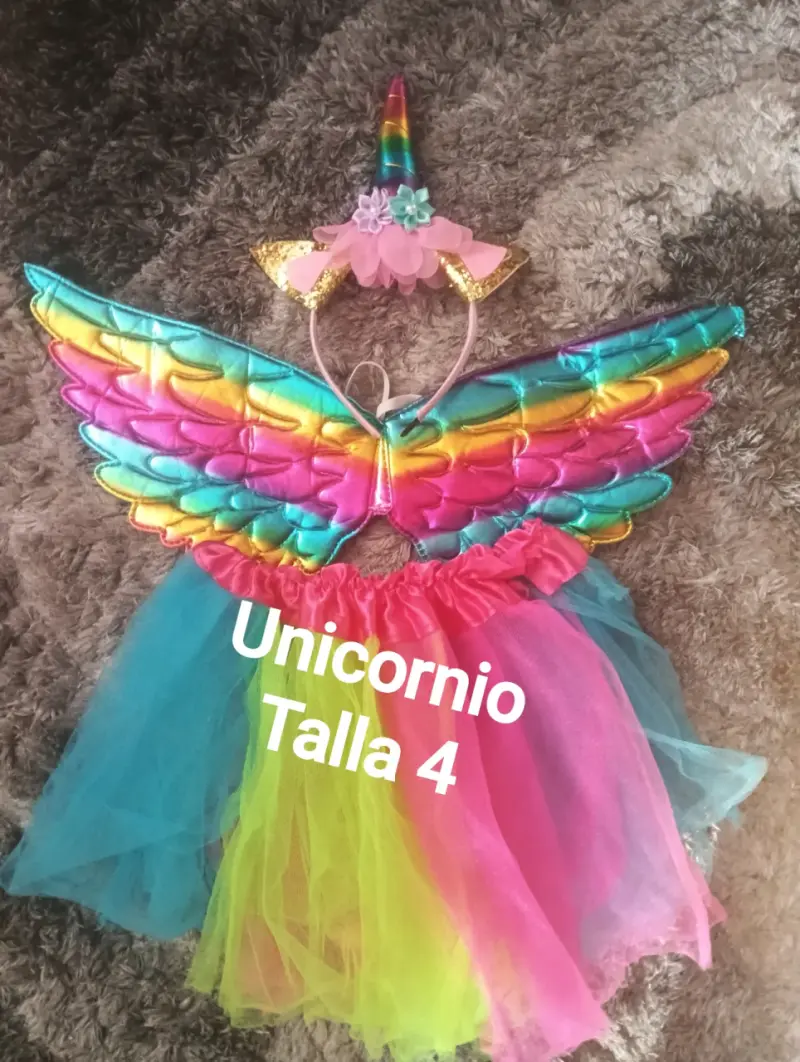 Disfraz de unicornio colorido