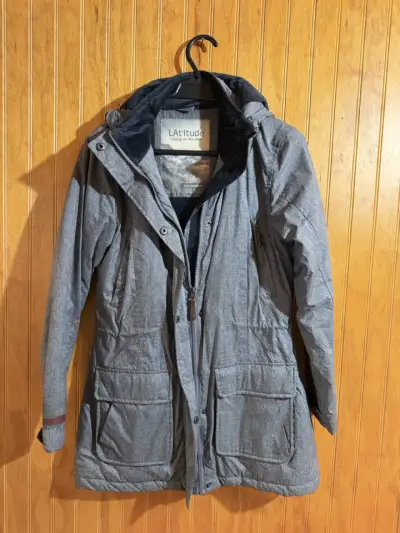 Parka gris con capucha - miniatura 1