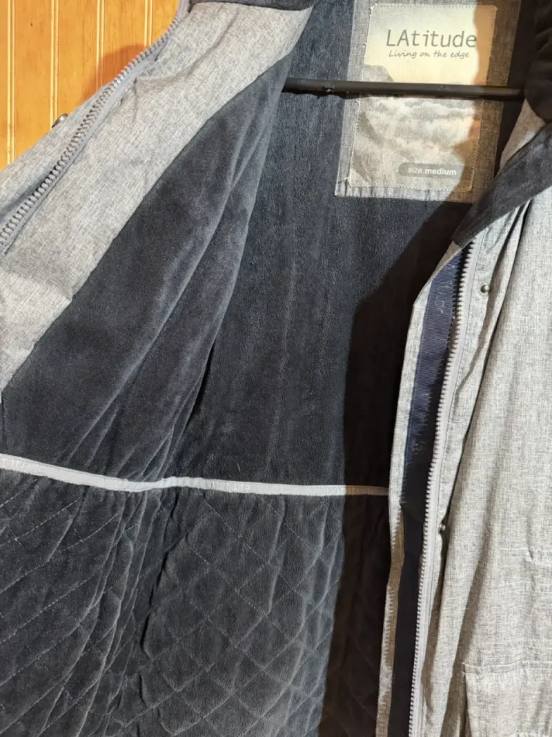 Parka gris con capucha - 3