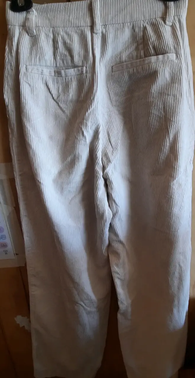 Pantalones de tela a rayas blancas - 3