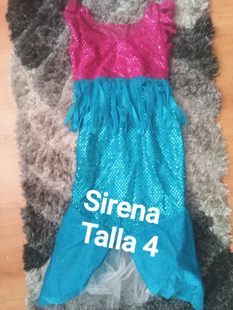 Disfraz de sirena talla 4