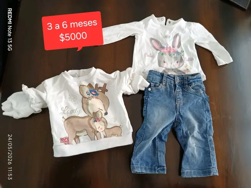 Conjunto ropa bebé 3 a 6 meses