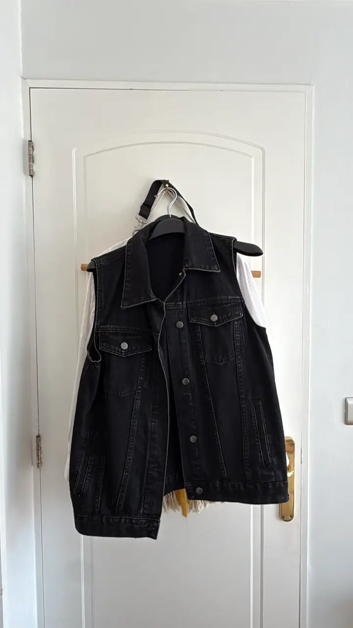 Chaqueta de mezclilla negro