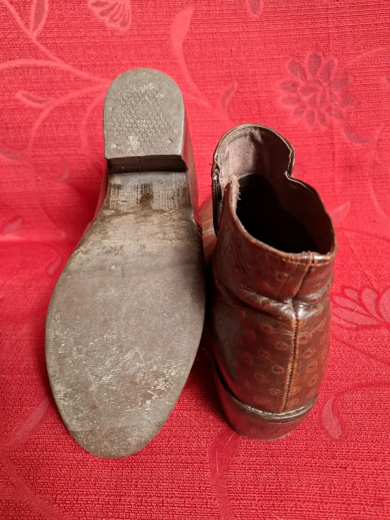 Botines de cuero marrón de mujer - 2