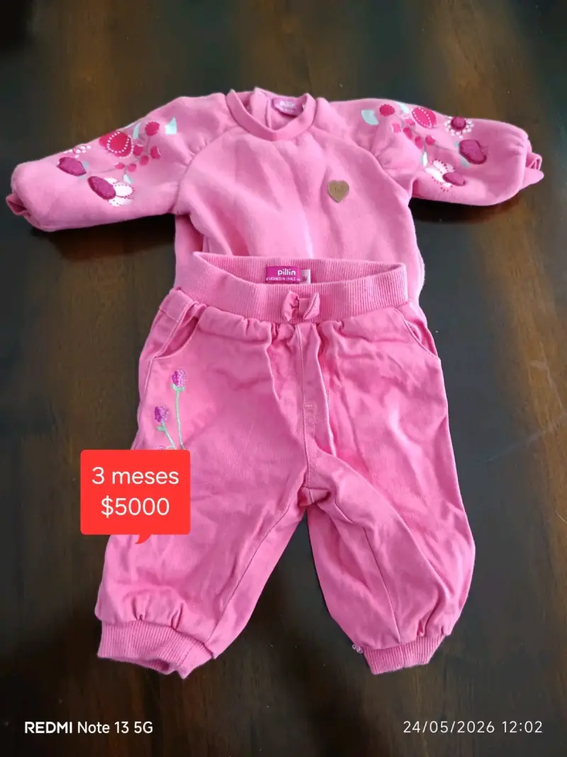 Conjunto rosado para bebé 3 meses