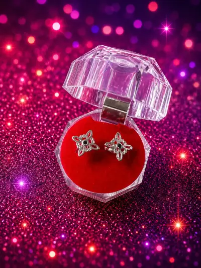 Aros colgantes plateados elegantes - miniatura 5