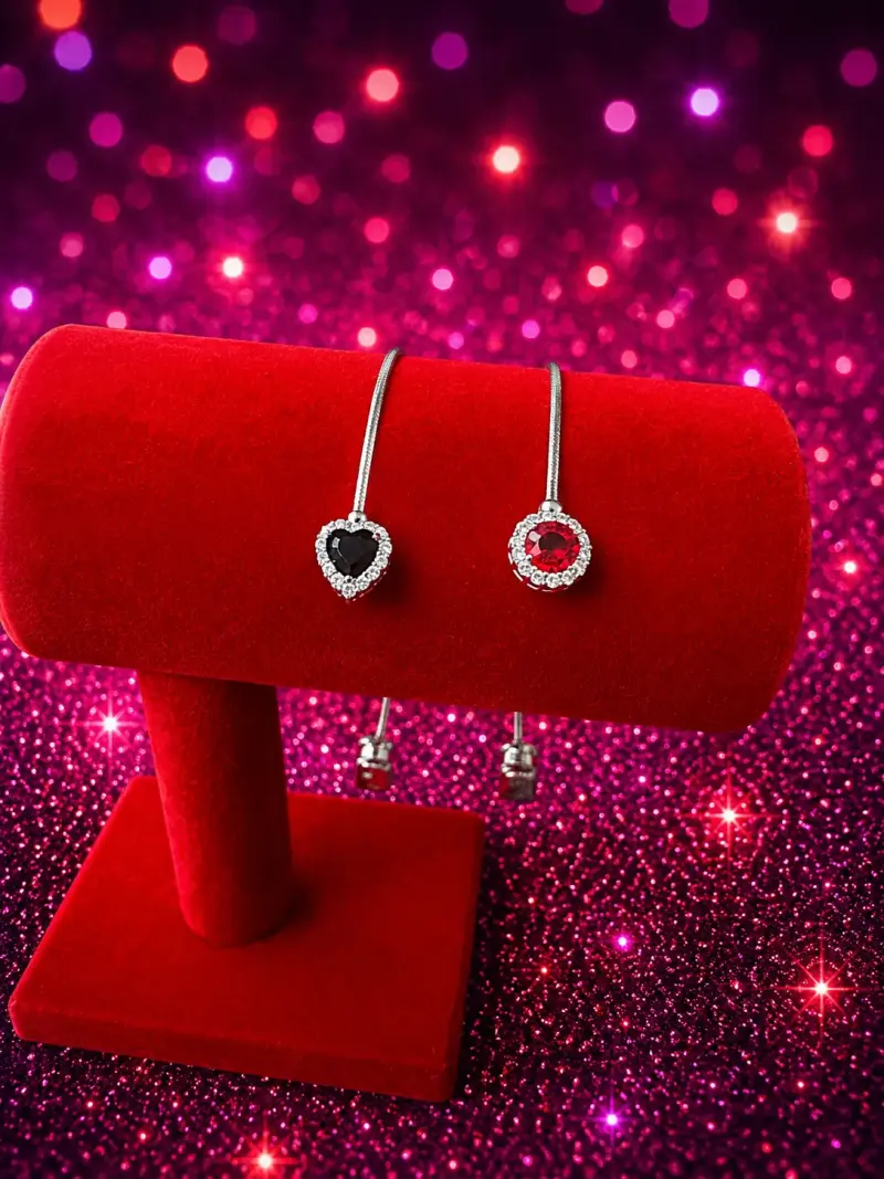 Aros colgantes plateados elegantes - 6