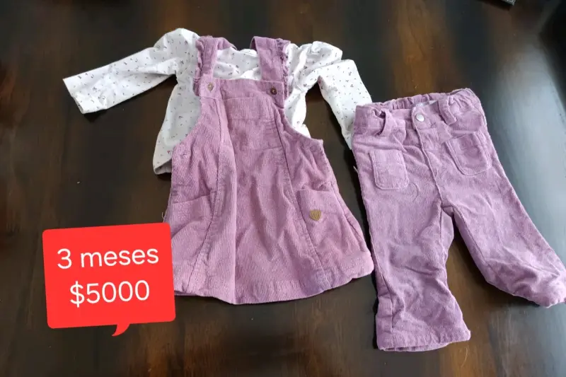 Conjunto bebé morado 3 piezas