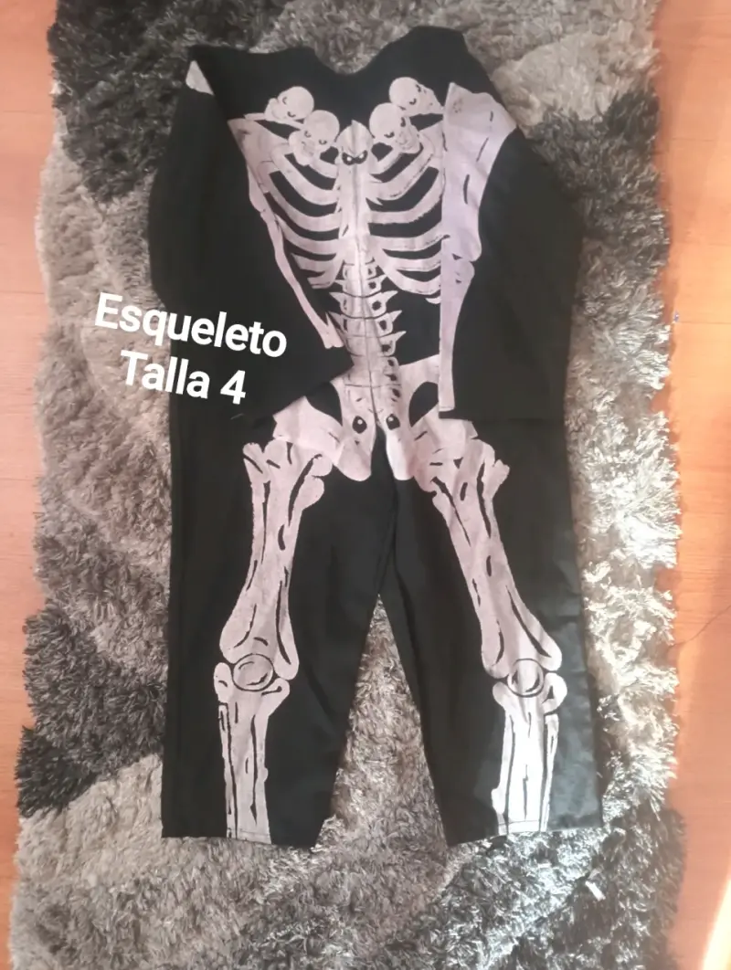 Disfraz esqueleto talla 4