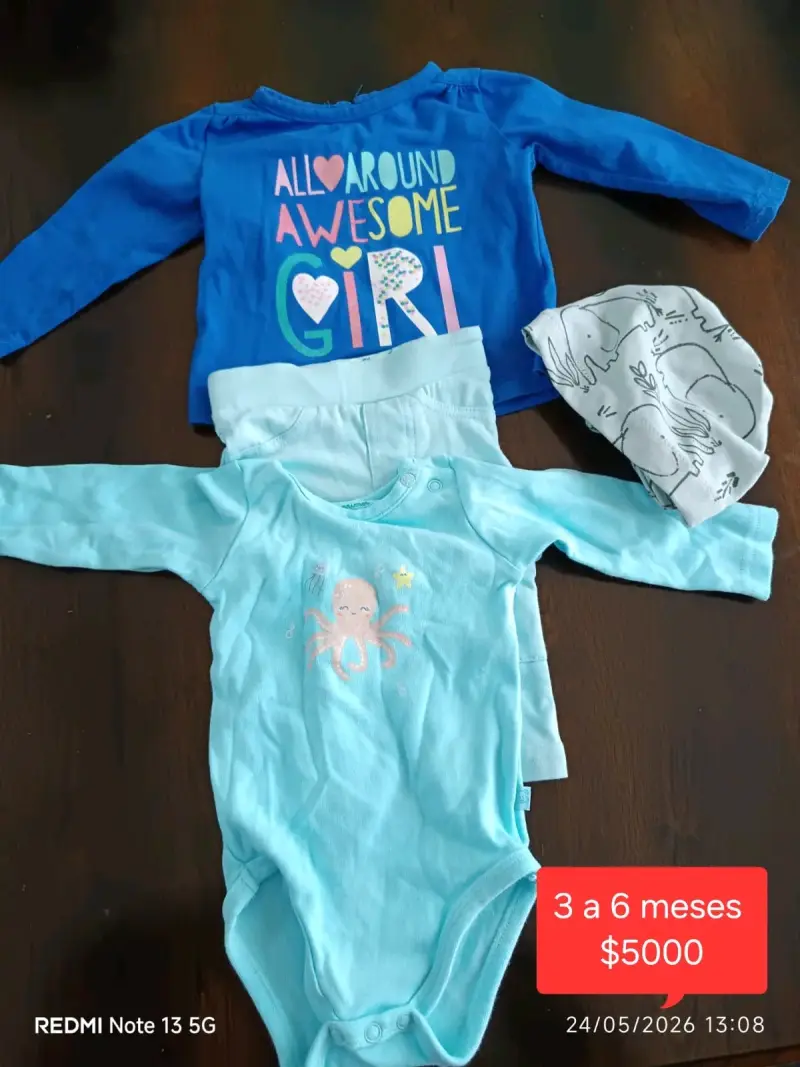 Conjunto ropa bebé azul 3 piezas