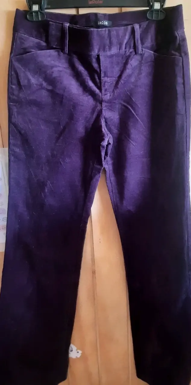 Pantalones morados de terciopelo - 1