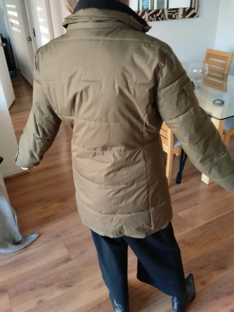 Parka verde militar mujer - 2