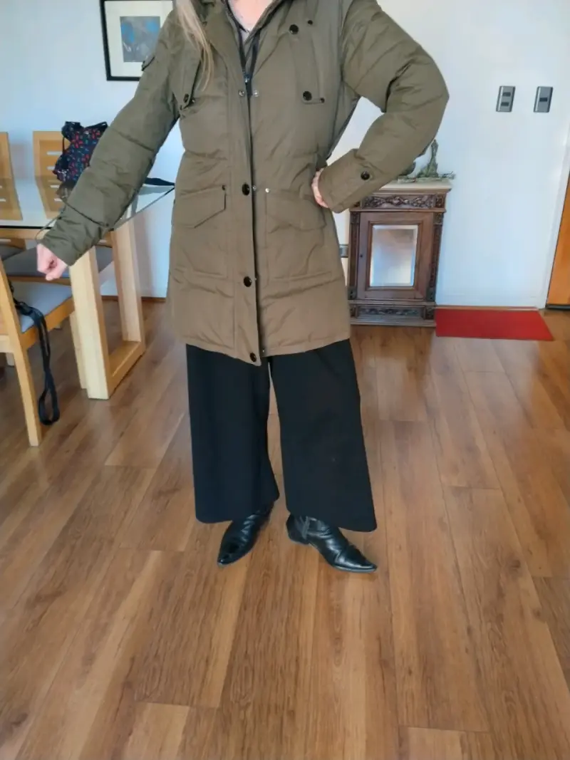 Parka verde militar mujer - 3