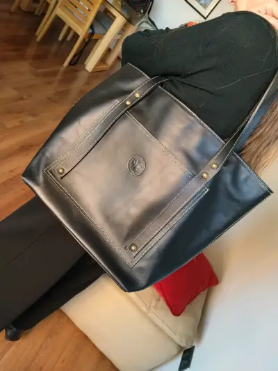 Cartera de cuero negro - miniatura 2