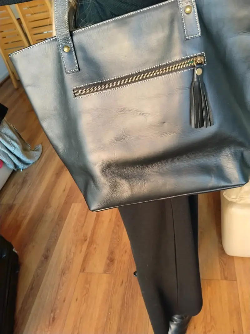 Cartera de cuero negro - 3