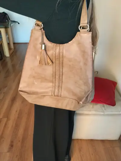 Cartera de hombro camel - miniatura 2