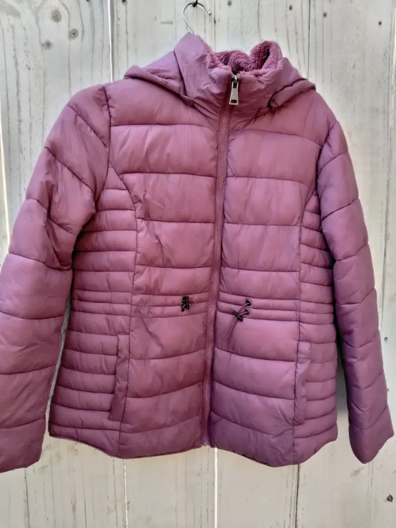 Chaqueta acolchada rosada - 1