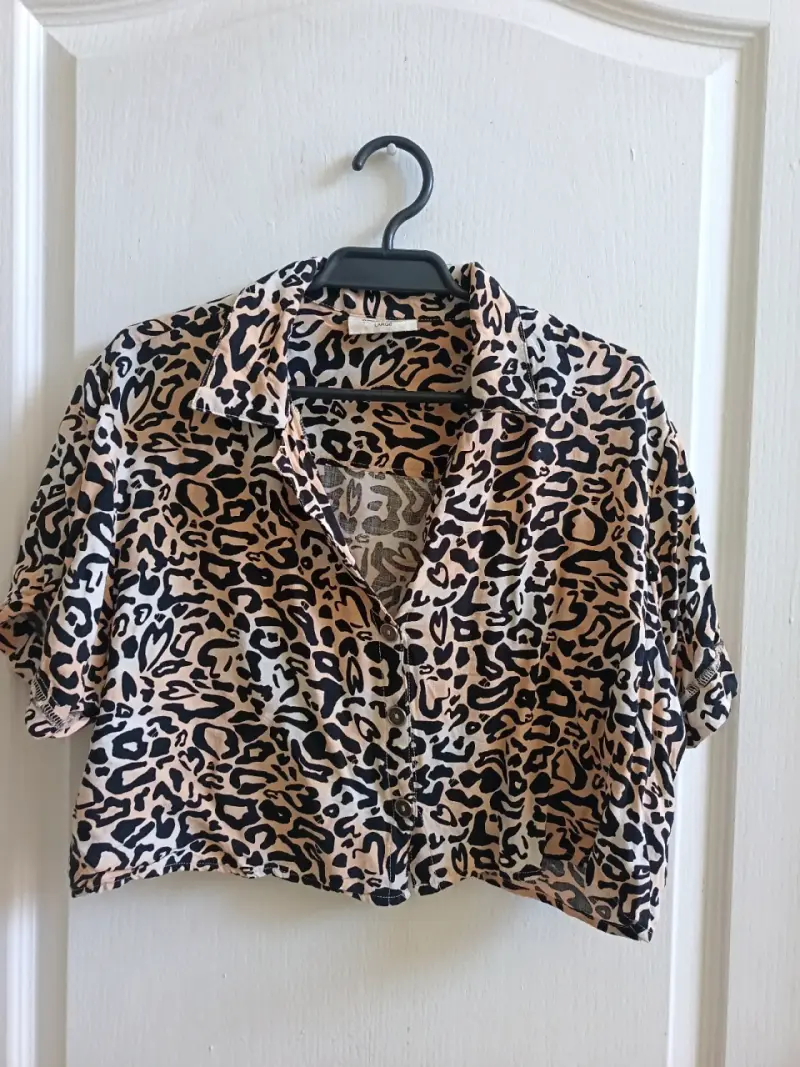Blusa corta estampado animal - 3