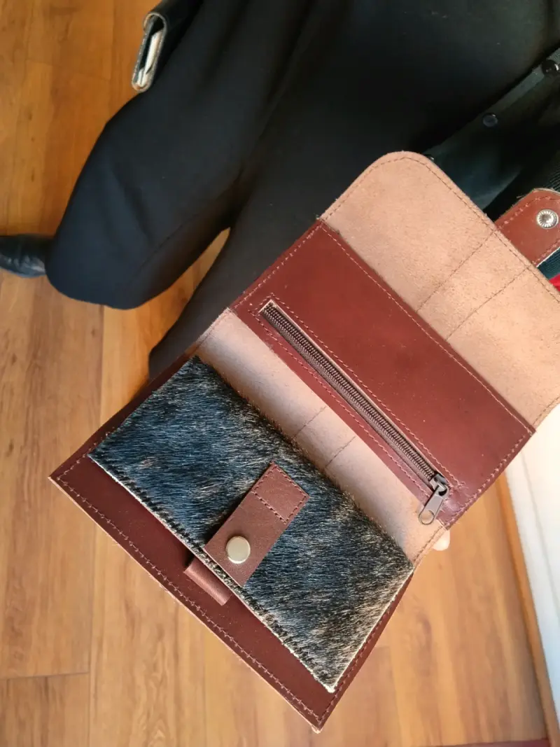 Billetera 100% cuero marrón - 1