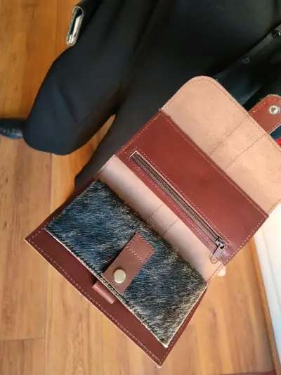 Billetera 100% cuero marrón - miniatura 1