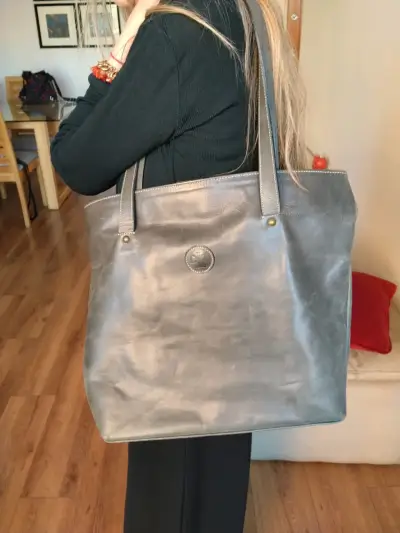 Cartera grande gris - miniatura 1