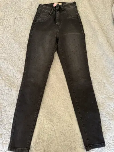 Jeans negros Amalia con mostacillas - miniatura 1