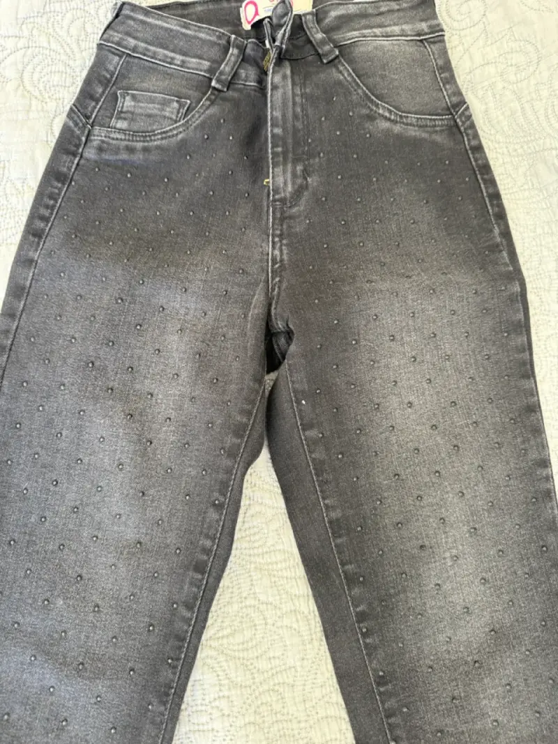 Jeans negros Amalia con mostacillas - 2
