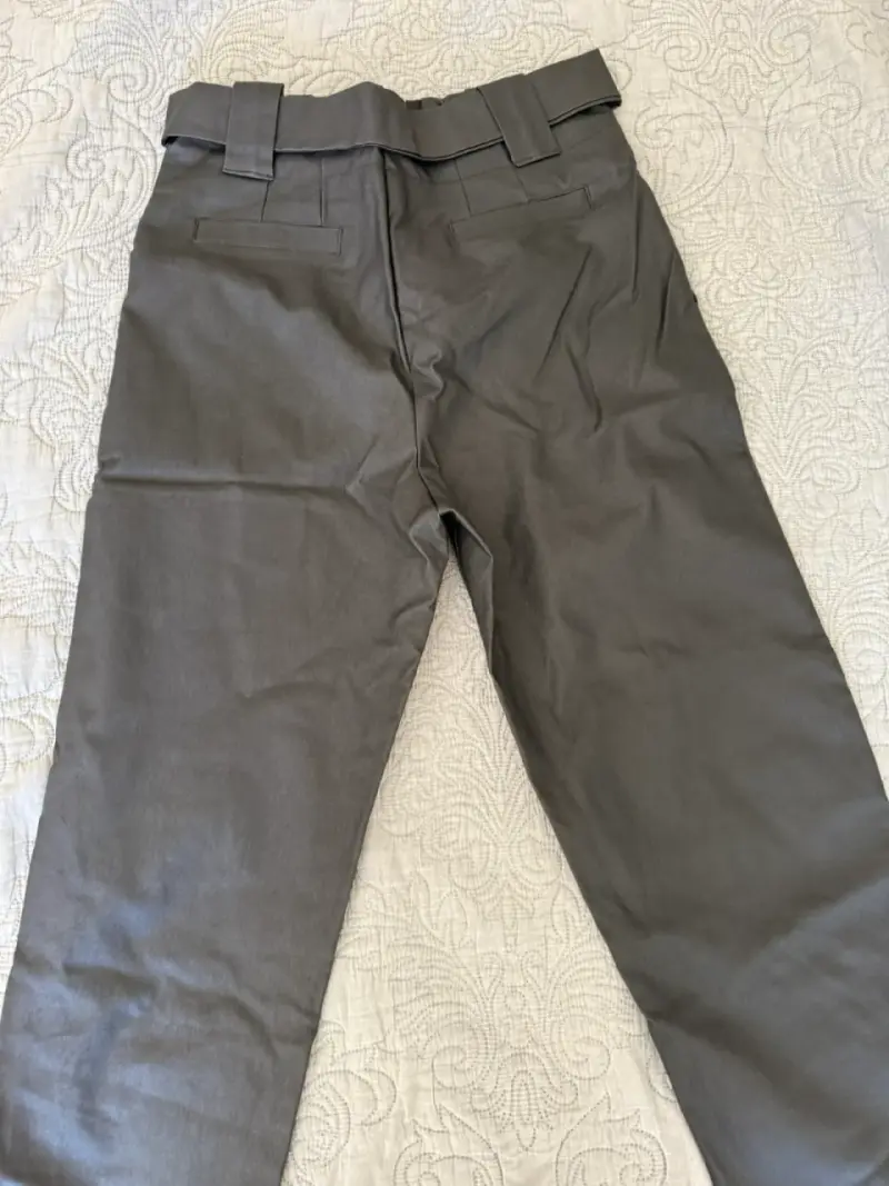 Pantalón paperbag gris para mujer - 3