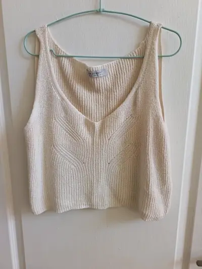 Top tejido beige Basement - miniatura 1