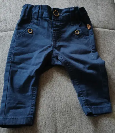 Pantalones bebé azul marino - miniatura 1
