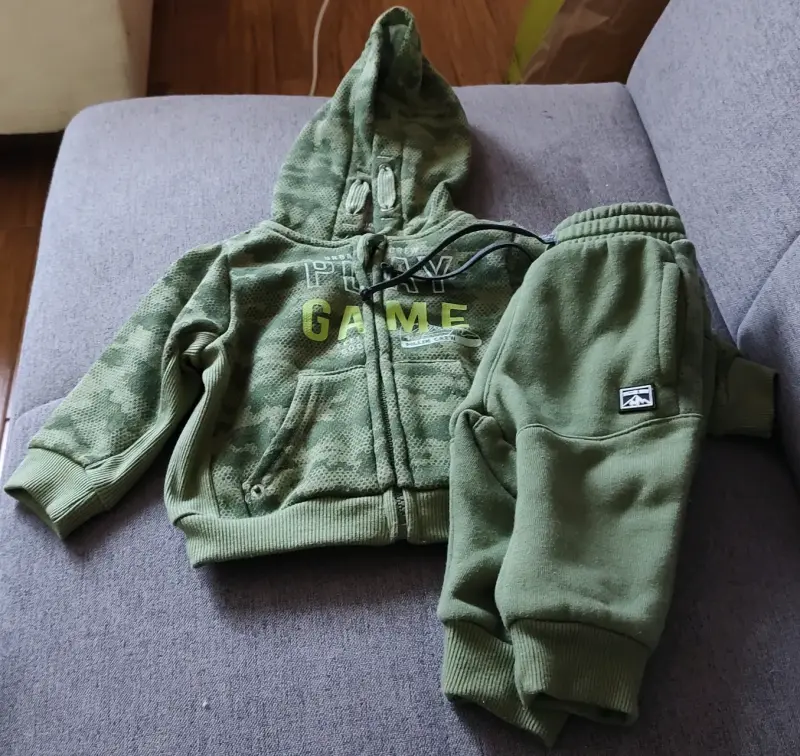 Conjunto infantil camuflado verde - 1