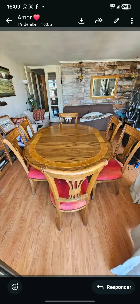 Juego de comedor de encina - 2