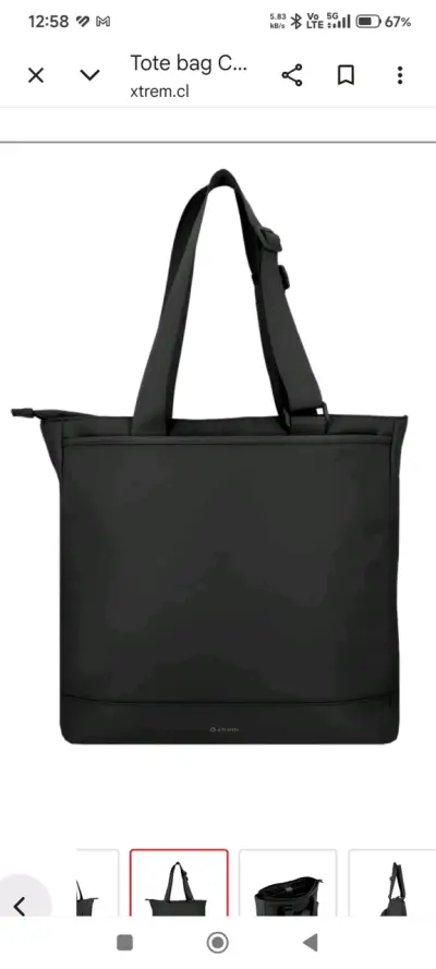 Bolso tote negro Xtrem - miniatura 1