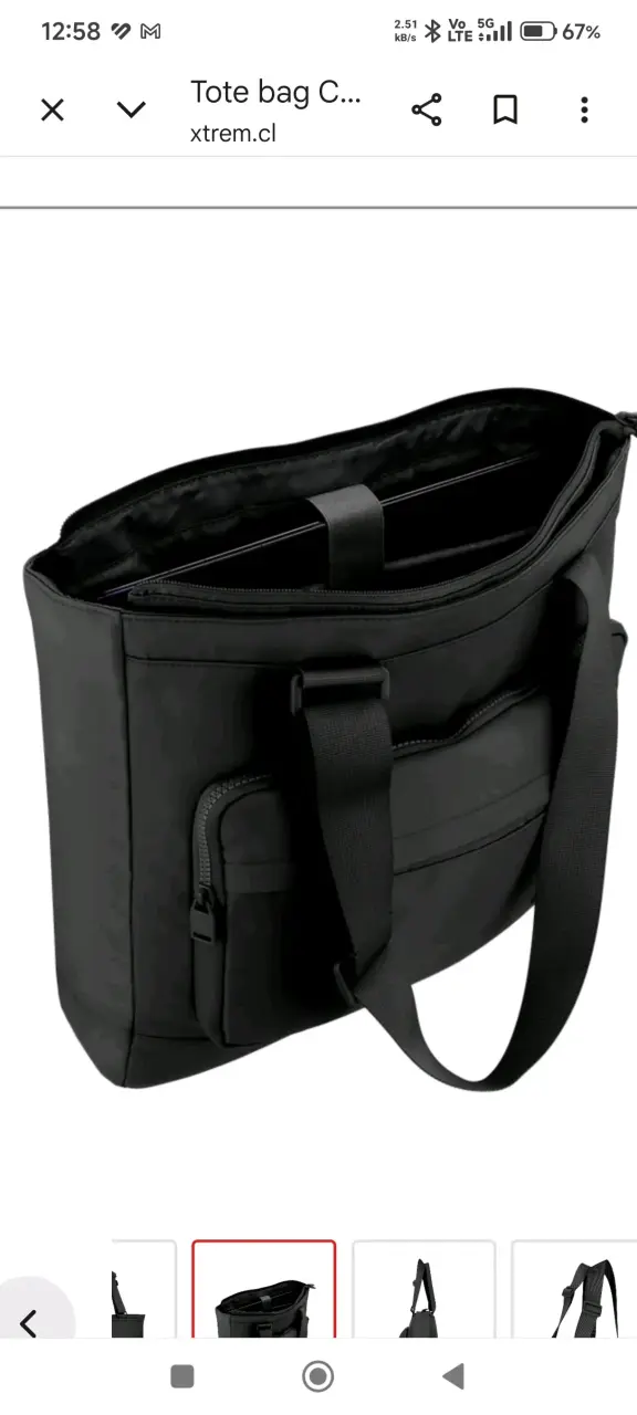 Bolso tote negro Xtrem - 2