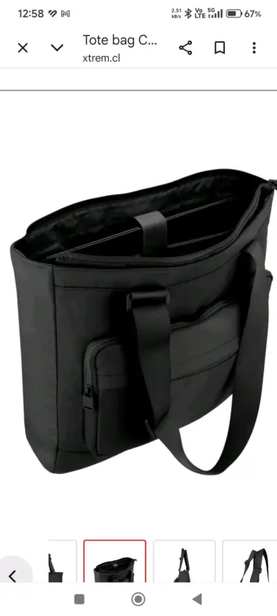 Bolso tote negro Xtrem - miniatura 2