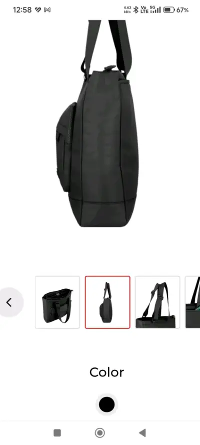Bolso tote negro Xtrem - miniatura 3