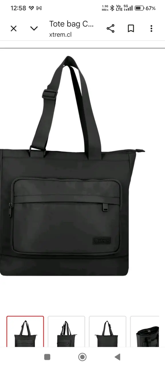 Bolso tote negro Xtrem - 4