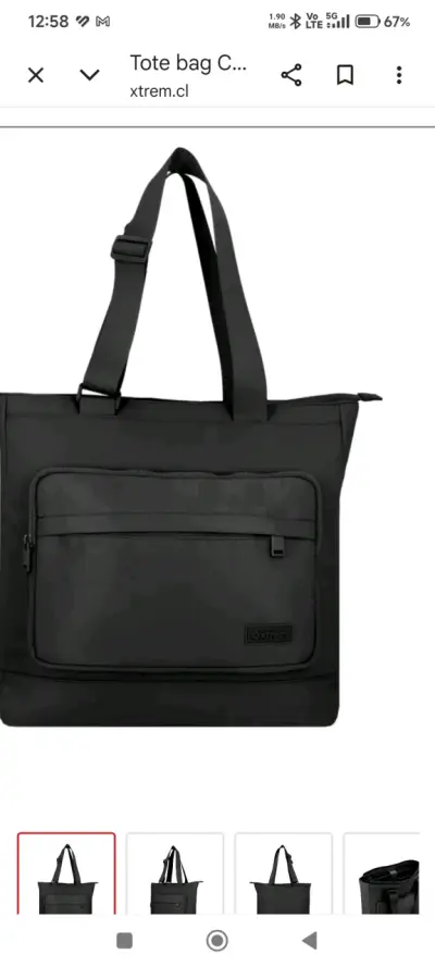 Bolso tote negro Xtrem - miniatura 4