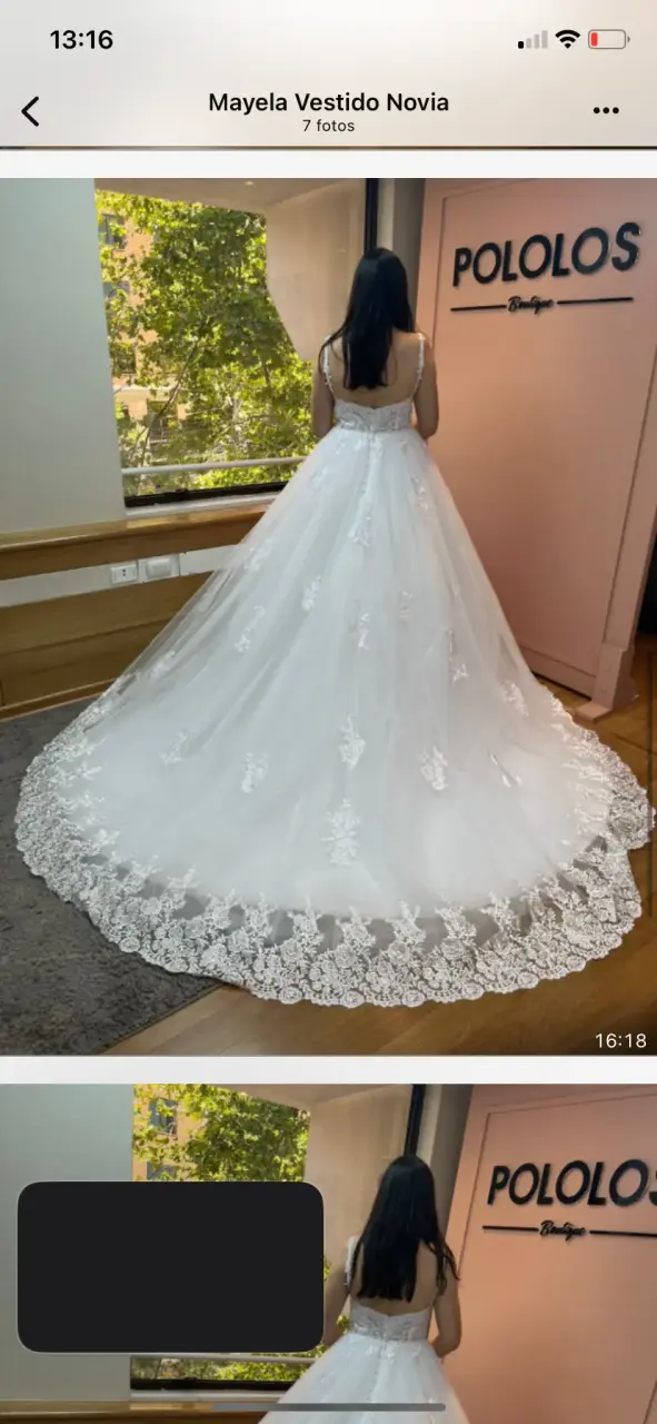 Vestido de novia blanco elegante con encaje estilo - 4