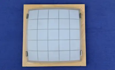 Lamparas Techo Madera y Vidrio - miniatura 1