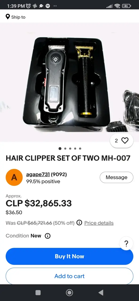 Set de cortadora y rebajadora pelo y barba MH-007 - 1