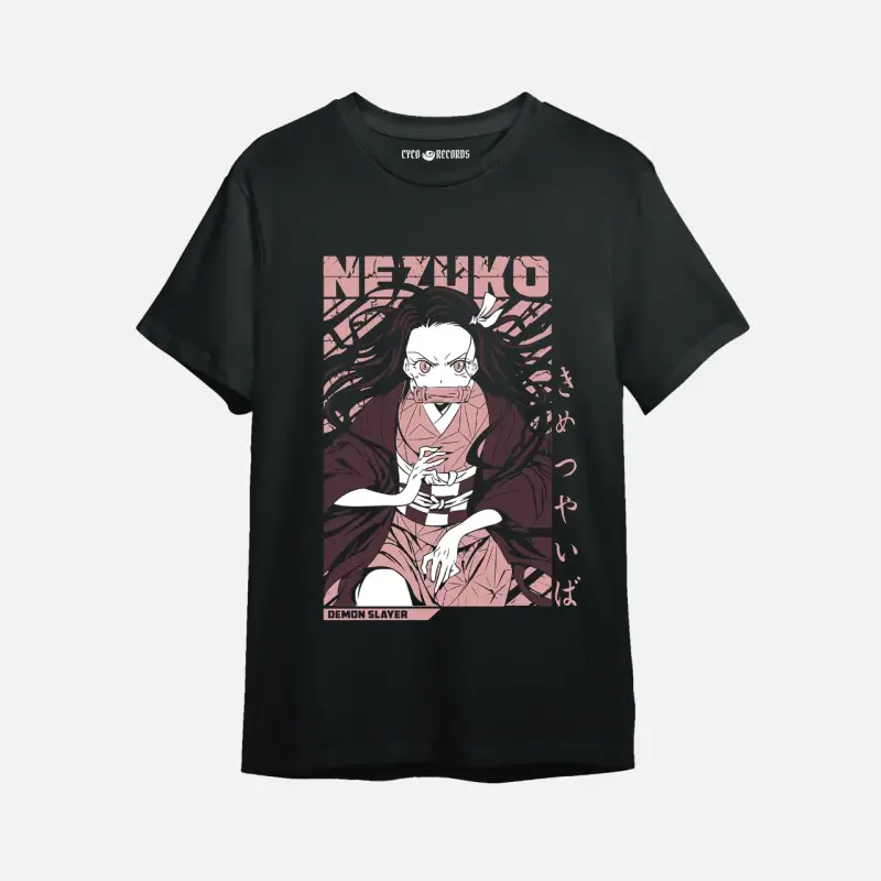 Polera negra Nezuko Kamado anime