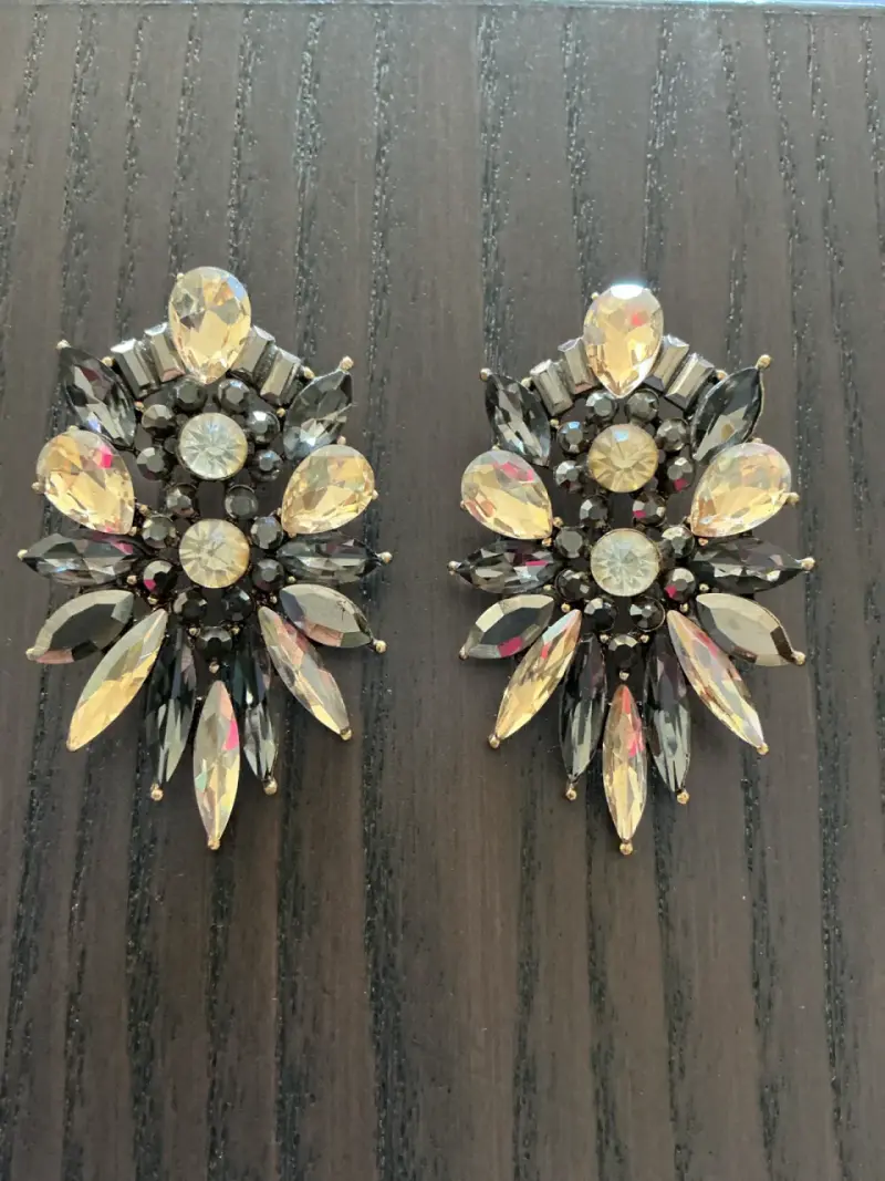 Aros estilo vintage con cristales - 4
