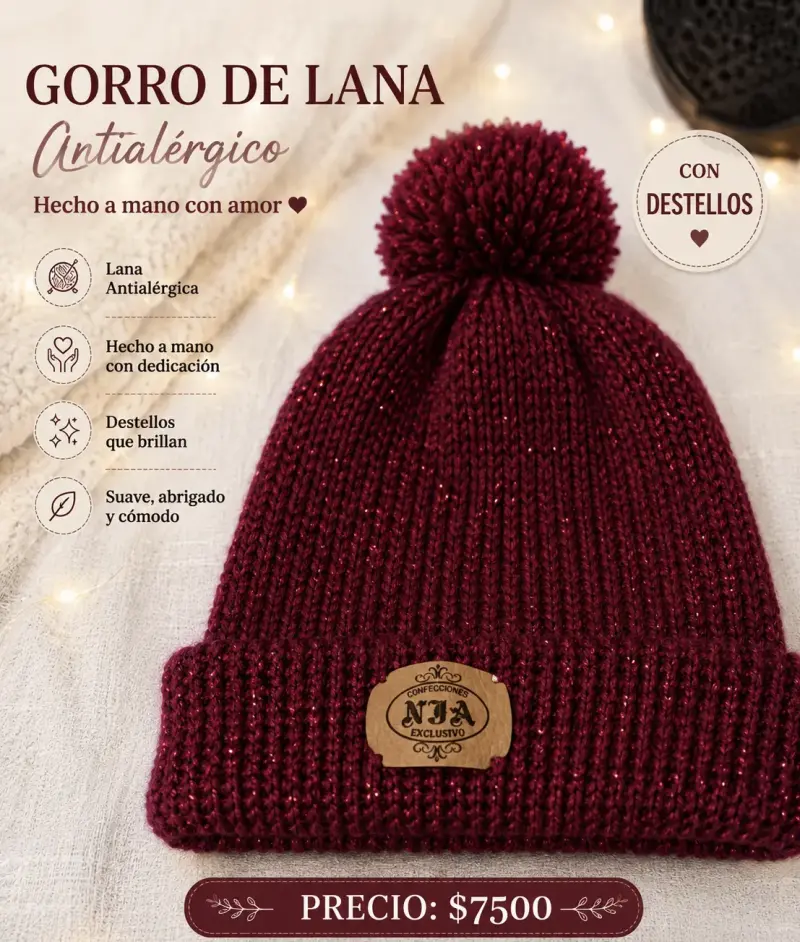 Gorro de lana con destellos - 3