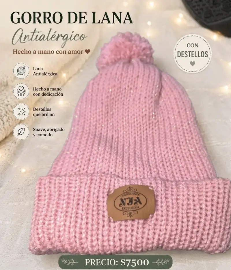 Gorro de lana con destellos - 4
