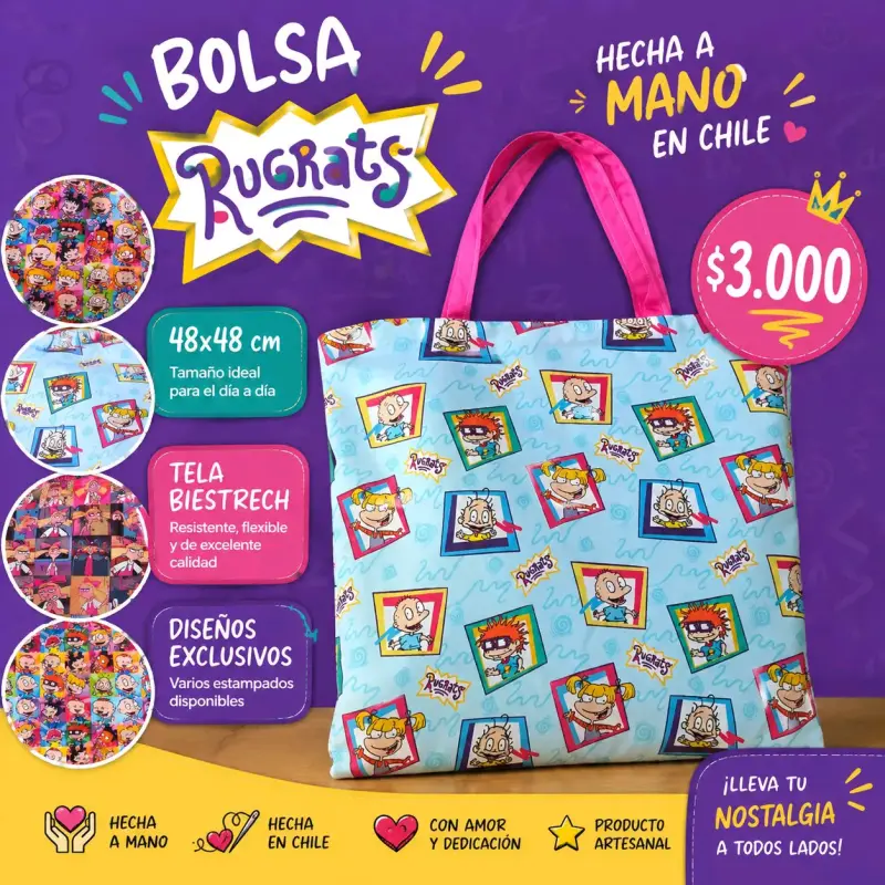 Bolsa de tela con estampado - 3