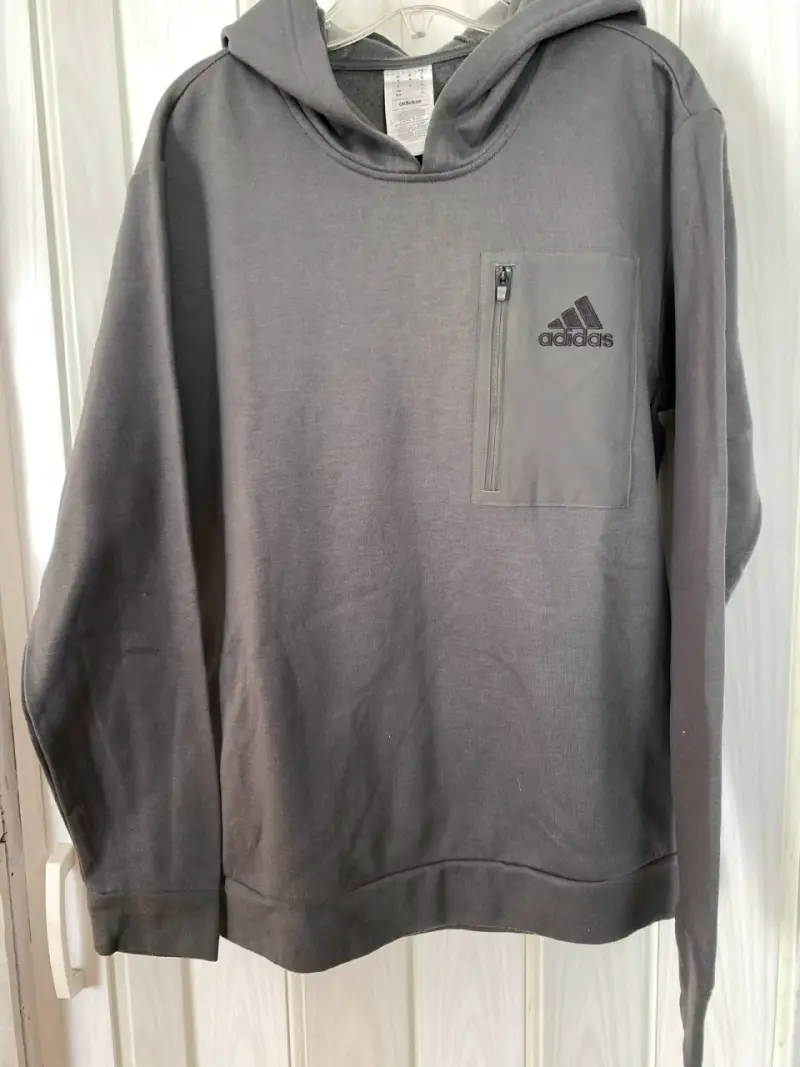 Polerón gris con capucha Adidas - 1