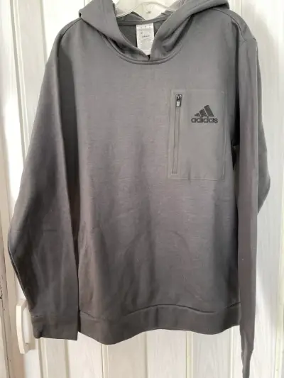 Polerón gris con capucha Adidas - miniatura 1